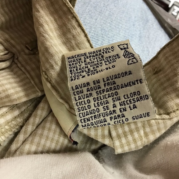 FADED GLORY STRETCH women's green and white, check pattern, plus sz, capris sz14 - Picture 5 of 5